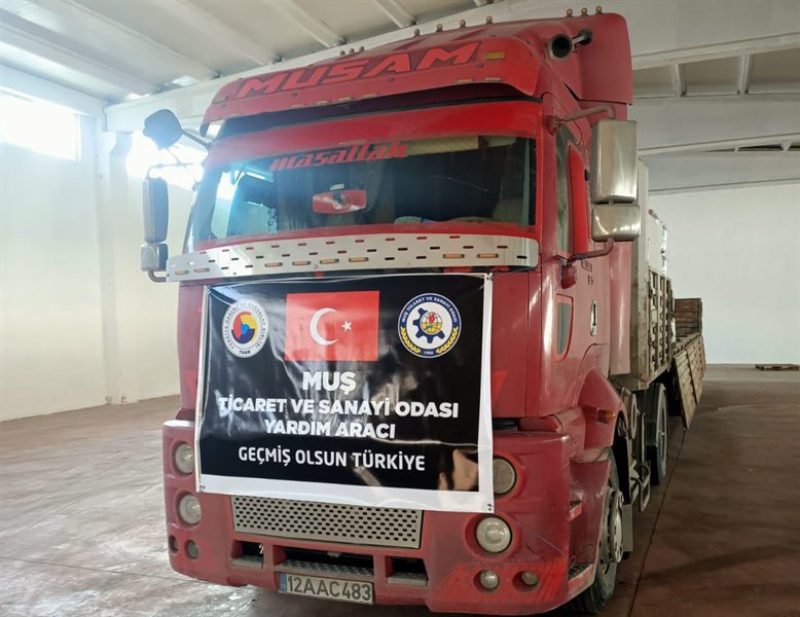MUŞ TSO`NUN YARDIMLARI BÖLGEYE GÖNDERİLDİ