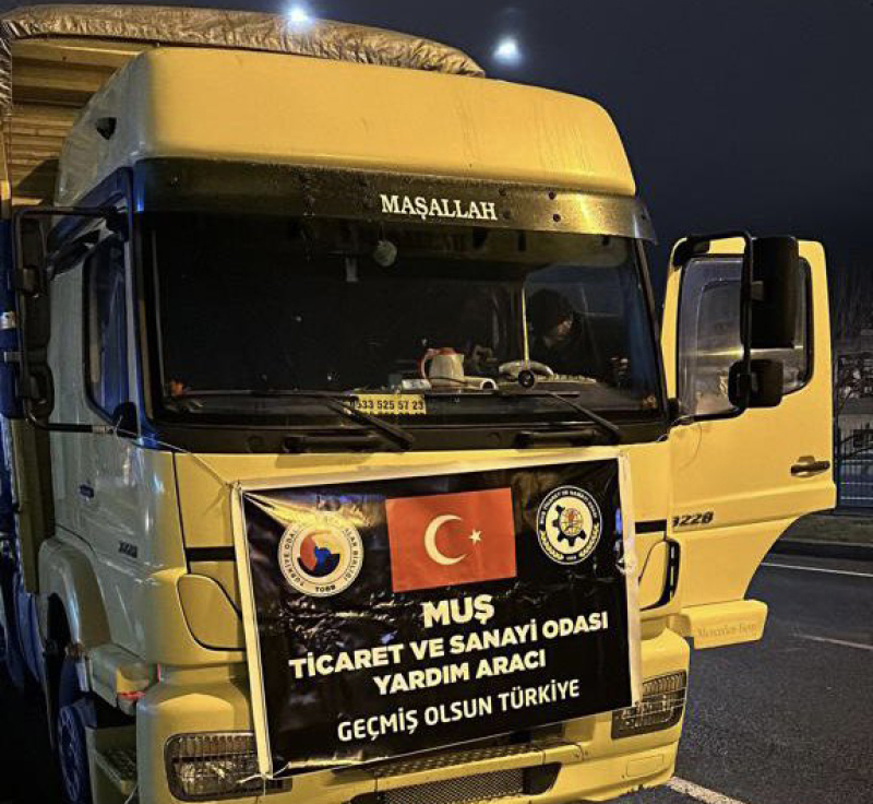MUŞ TSO`NUN YARDIMLARI BÖLGEYE GÖNDERİLDİ