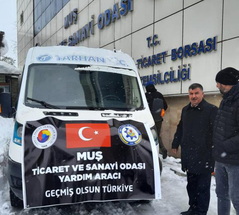 MUŞ TSO`NUN YARDIMLARI BÖLGEYE GÖNDERİLDİ
